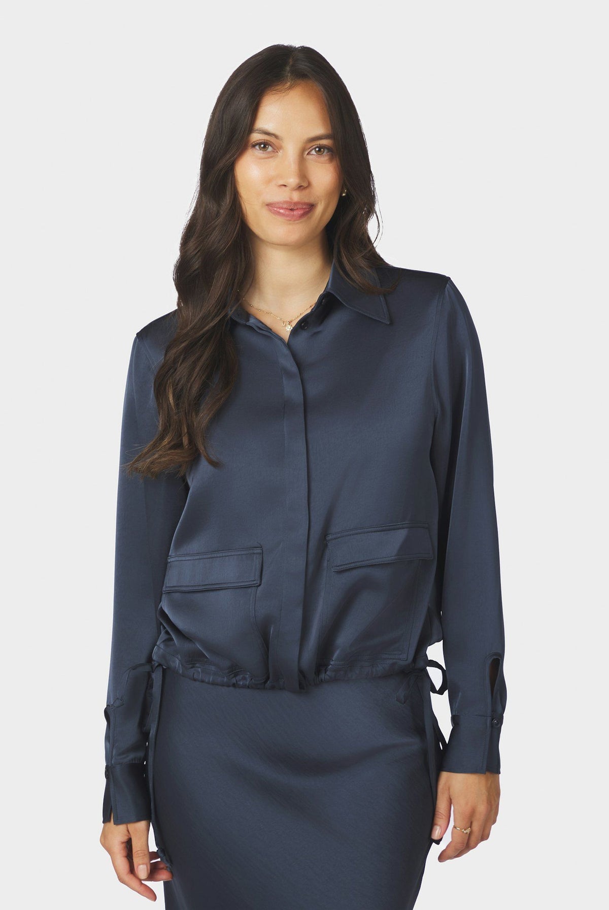 Manille Heavy Sateen Shirt MIDNIGHT BLUE - 169616
