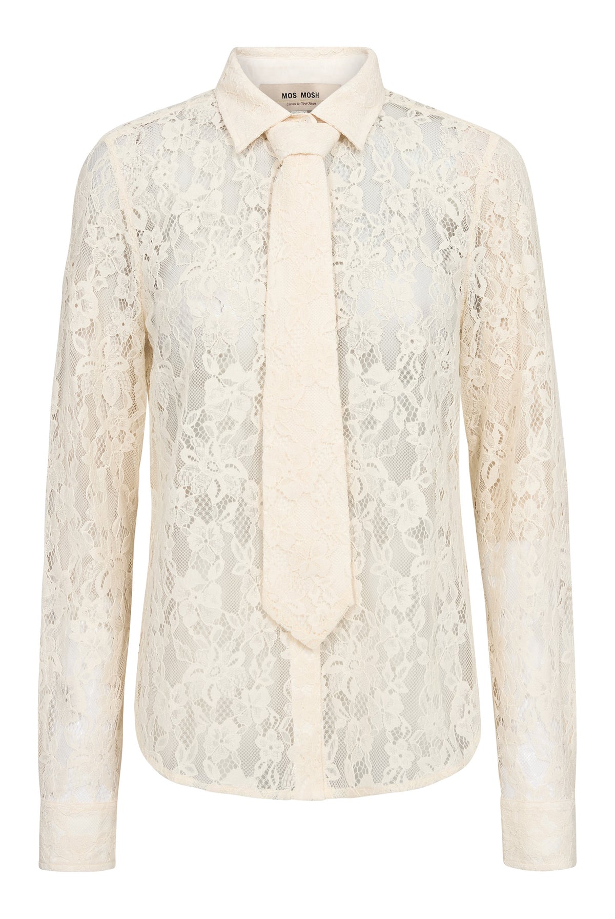 MMKether Lace Tie Shirt ECRU - 183960