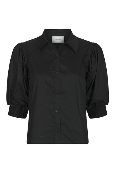 Etta Poplin Bedazz Shirt Black - 170771 Thumbnail