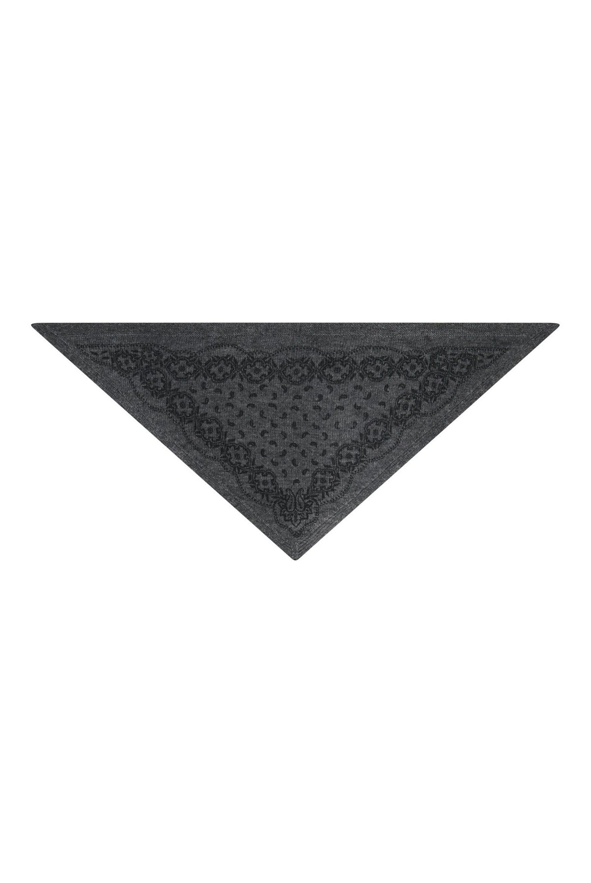 Ariya Paisley Knit Scarf Antracit Melange - 171220