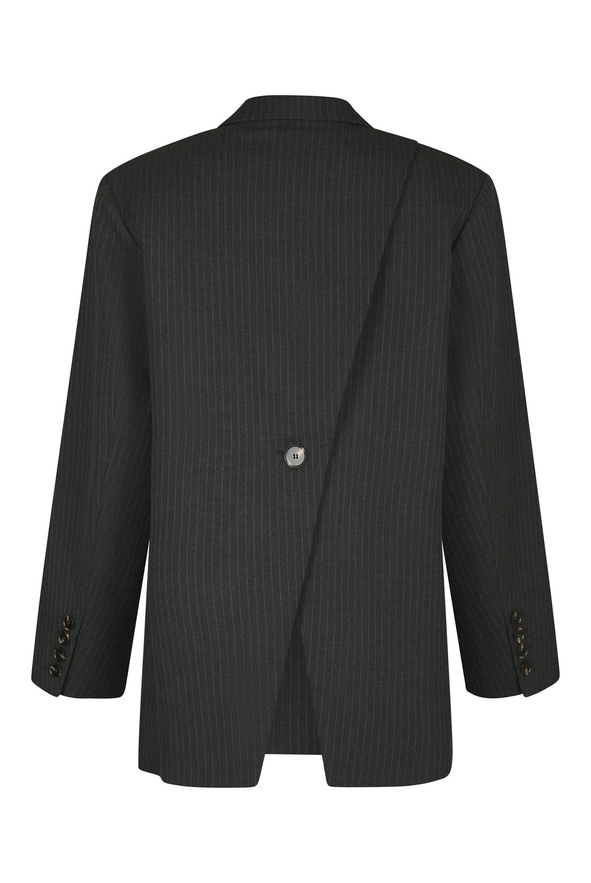 Aarielle Slim Pinstripe Blazer Dark grey melange - 171088