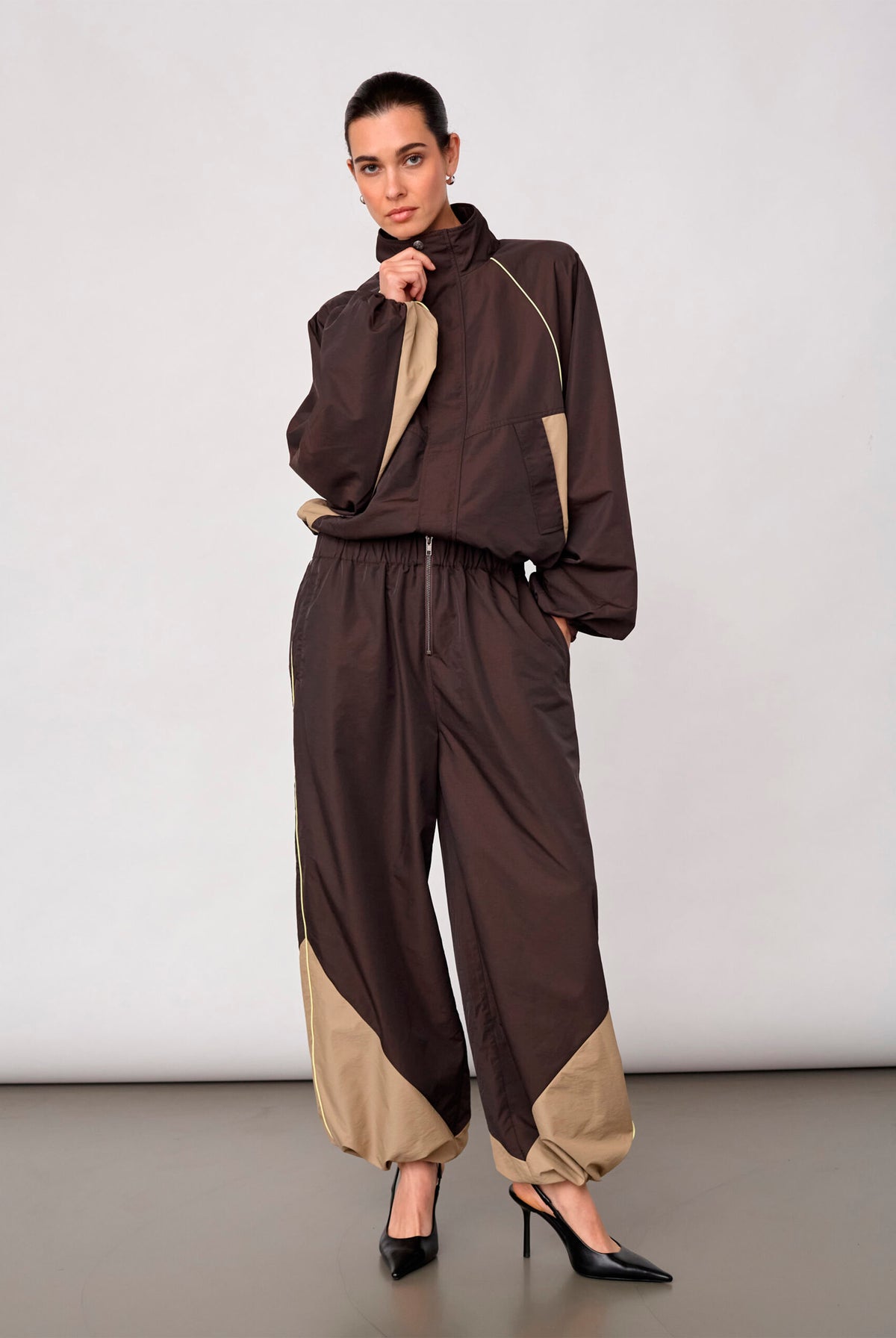 Aloracc Block Pant Dark brown - 500847