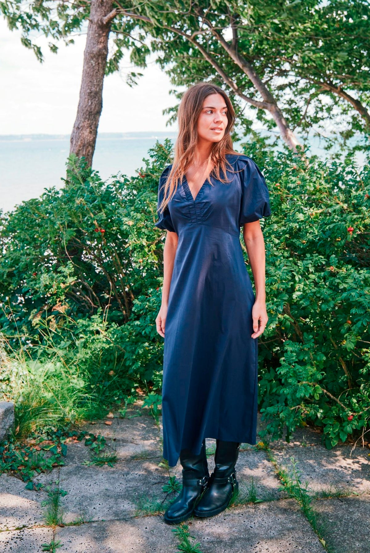 Illana Poplin Navy