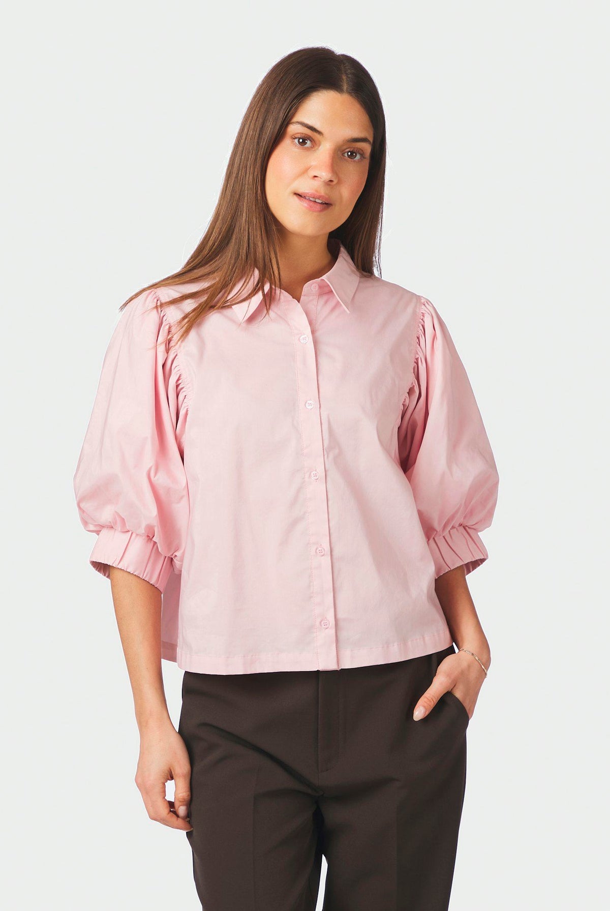 Etta Poplin Shirt Rose - 168089