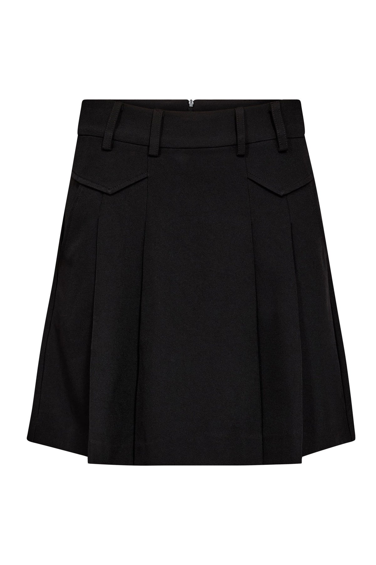 LunaCC Pocket Pleat Mini Skirt 96-Black - 34223
