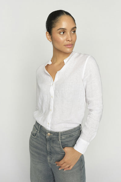 MMArtina Linen Shirt White - 178000 Thumbnail
