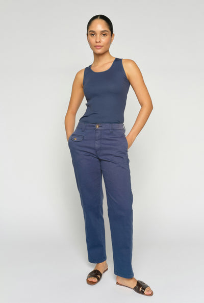 MMAymen Len Ankle Pant Crown Blue - 176540 Thumbnail