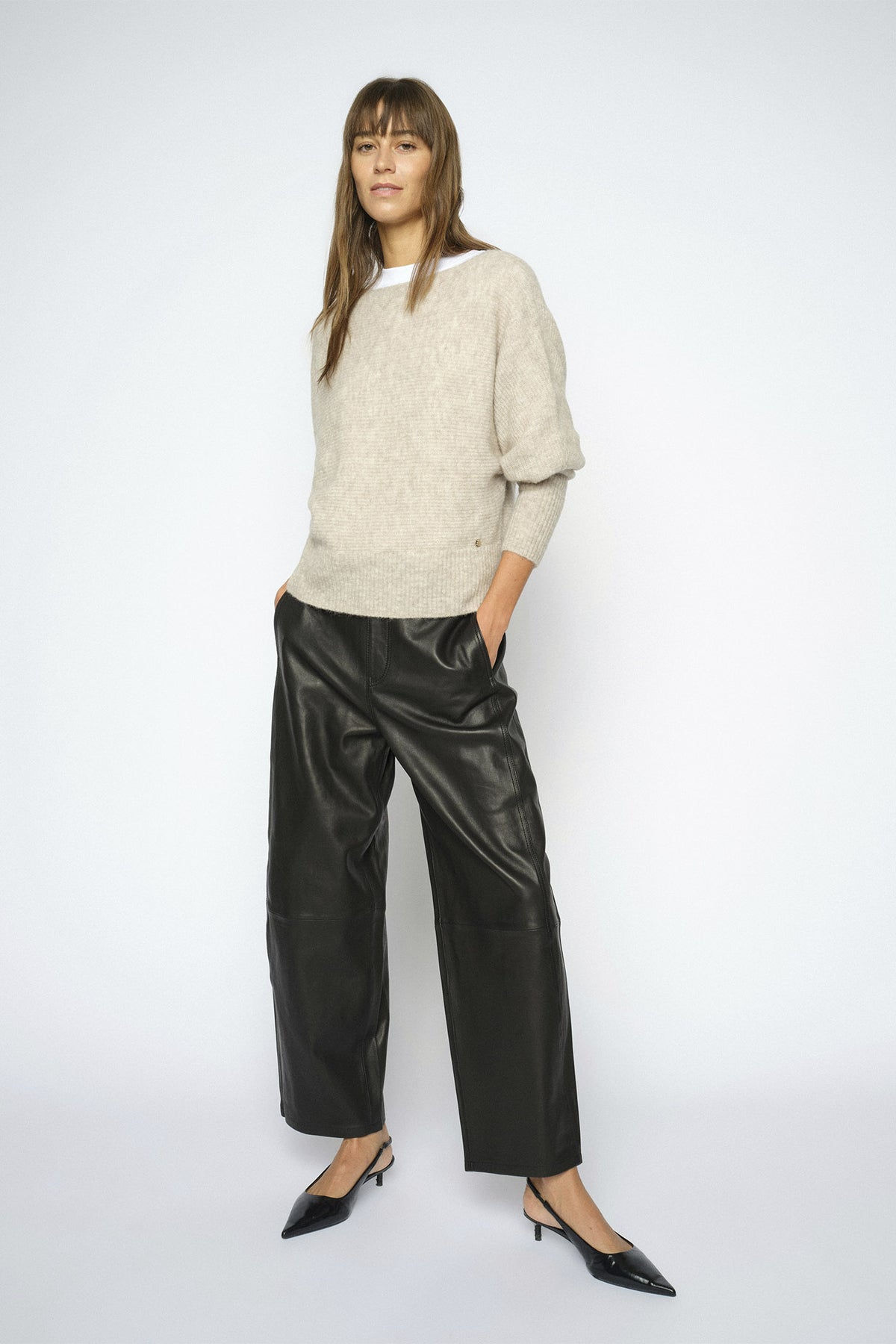MMBarrel Leather Pant Black - 182030