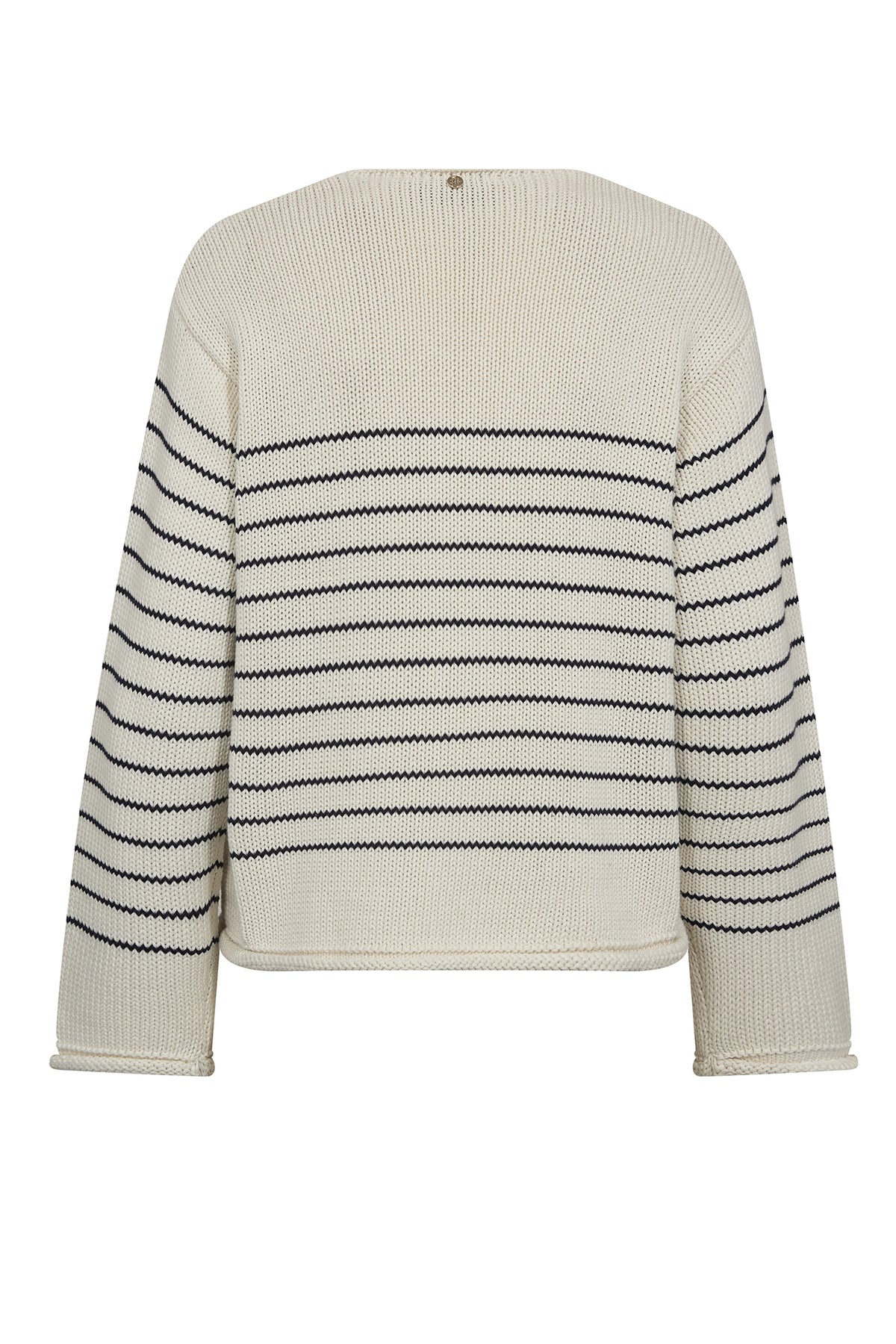 MMBine LS V-Neck Stripe Knit ECRU - 170690