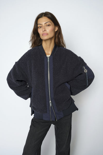MMEmeline Teddy Jacket Salute Navy - 182280 Thumbnail