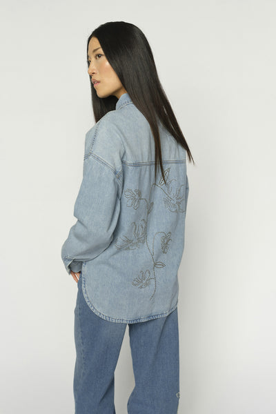 MMEmm Flower Shirt Light Blue - 178520 Thumbnail