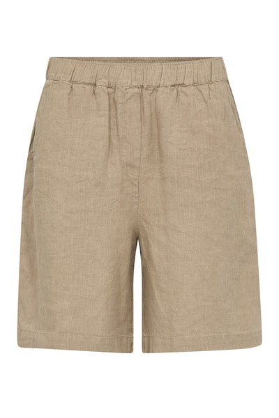 MMEmmie linen Bermuda Shorts Petrified Oak - 168480 Thumbnail