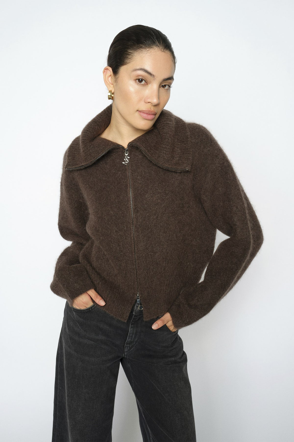 MMHulda Knit Zip Cardigan Delicioso - 176130