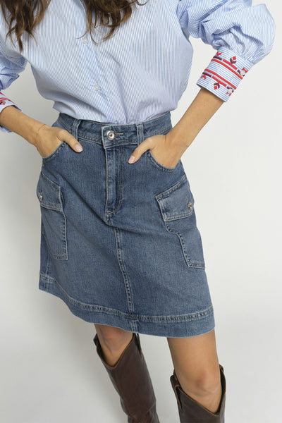 MMJacklyn Olesen Skirt Blue - 178540 Thumbnail