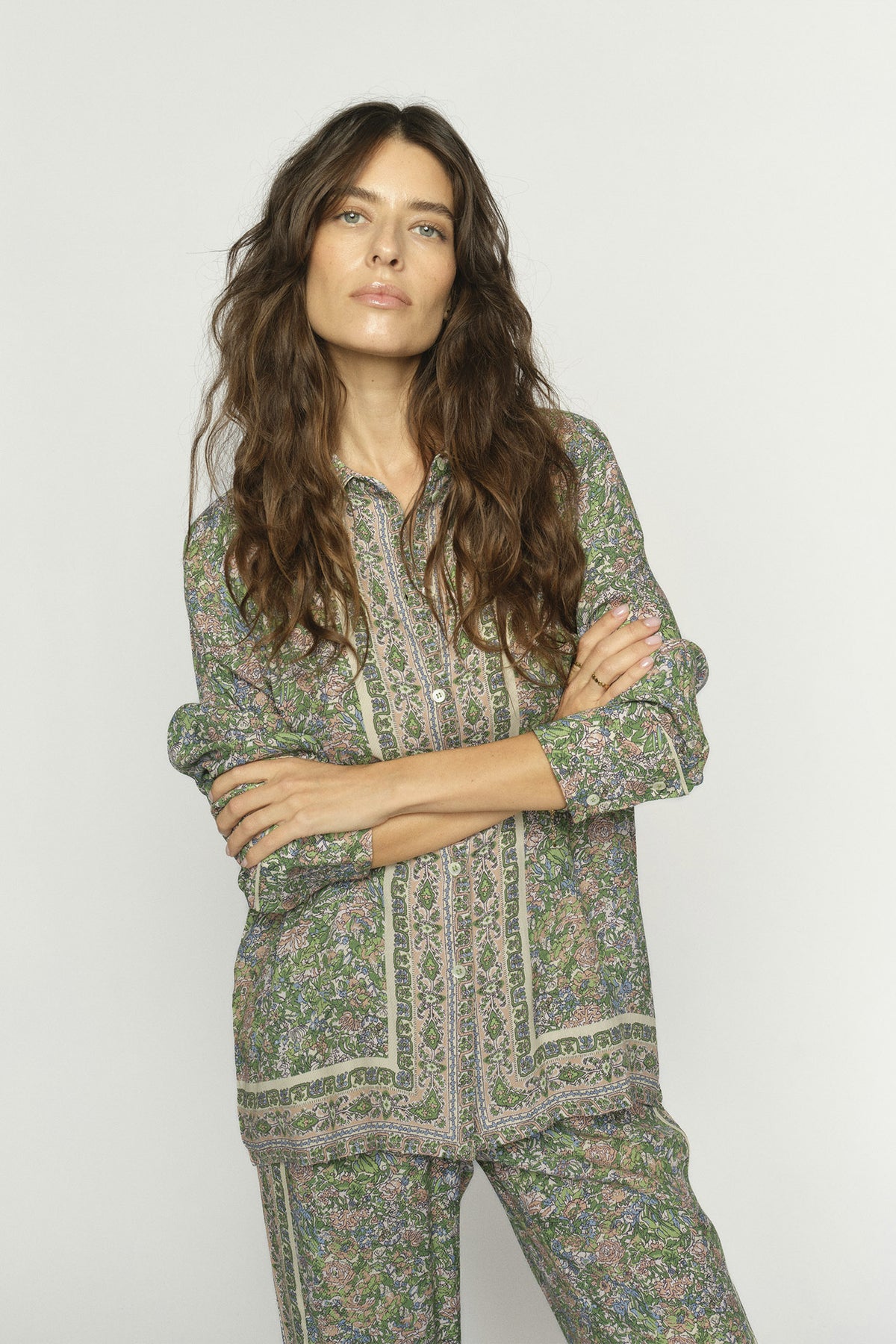 MMKana Flowish Orchid Shirt Turf Green - 177380