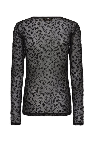 MMLoretta Mono Mesh Blouse Black Thumbnail