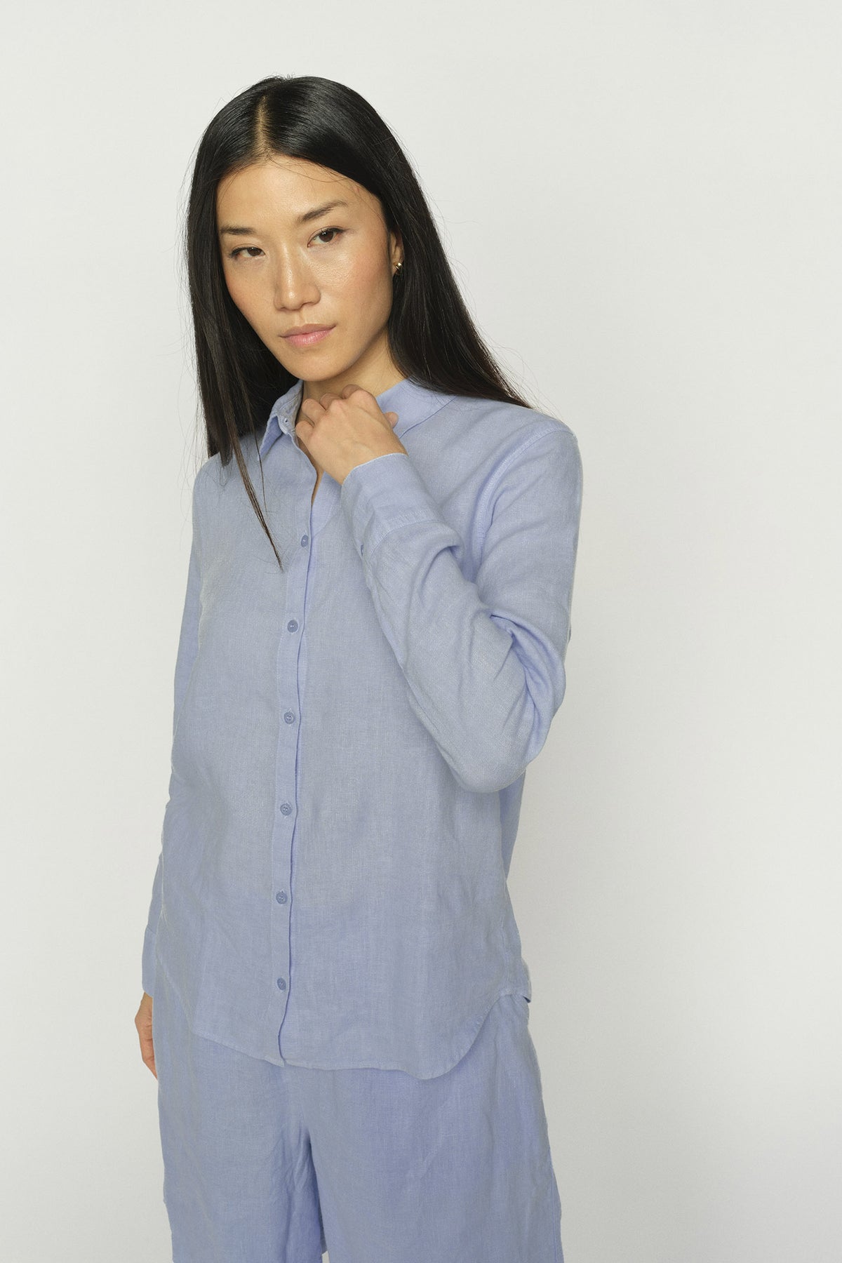MMMartina Linen Shirt Brunnera Blue - 178790