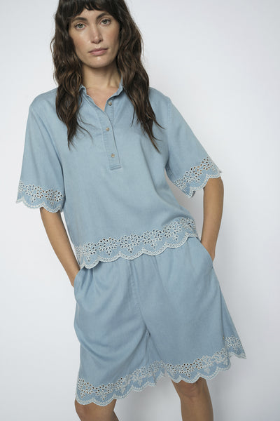 MMMoody Softy Shorts Light Blue - 179480 Thumbnail