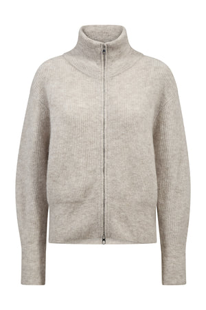 MMThora Knit Zip Cardigan Feather Gray - 182770