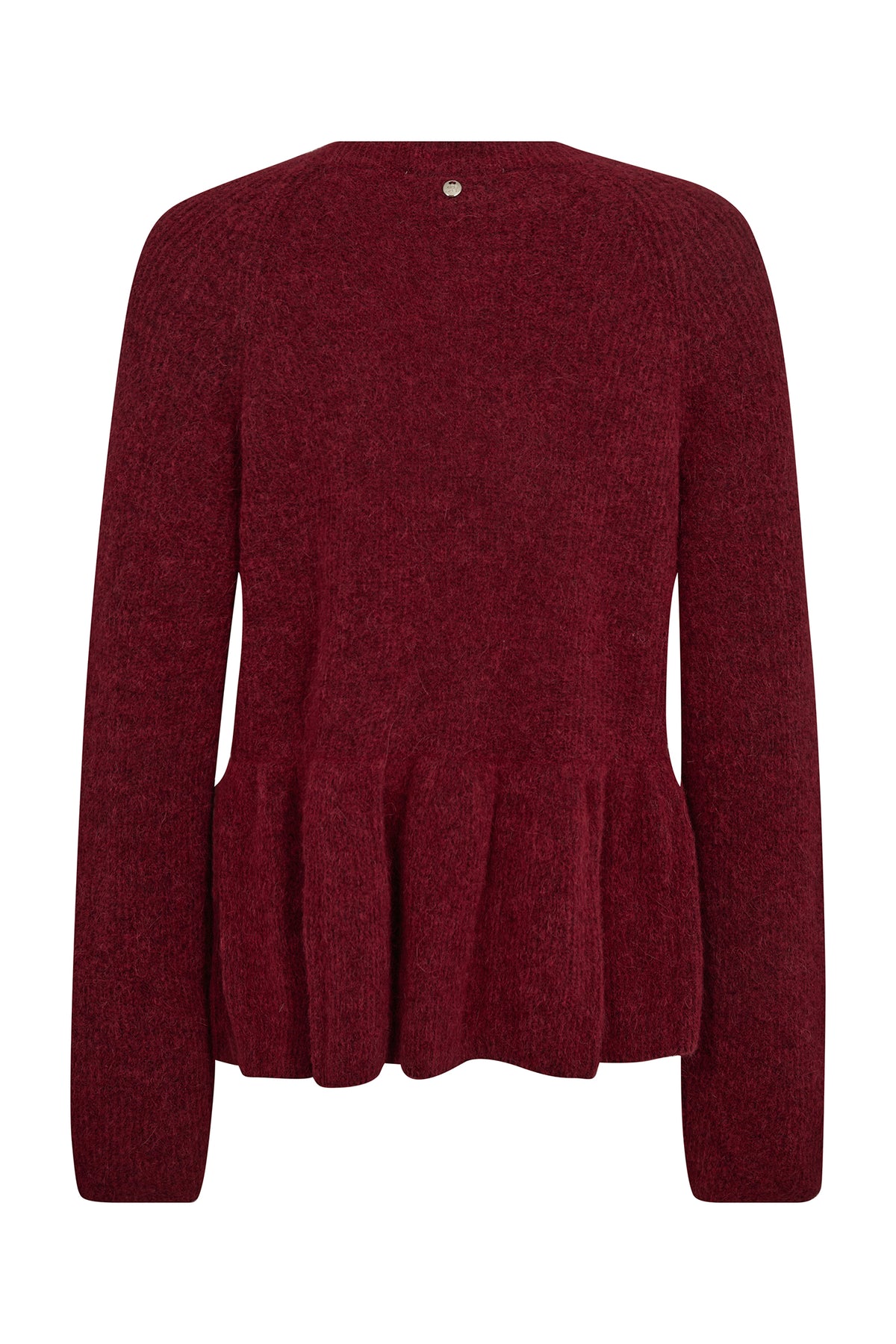 MMThora O-Neck Frill Knit 175390 Rhythmic Red