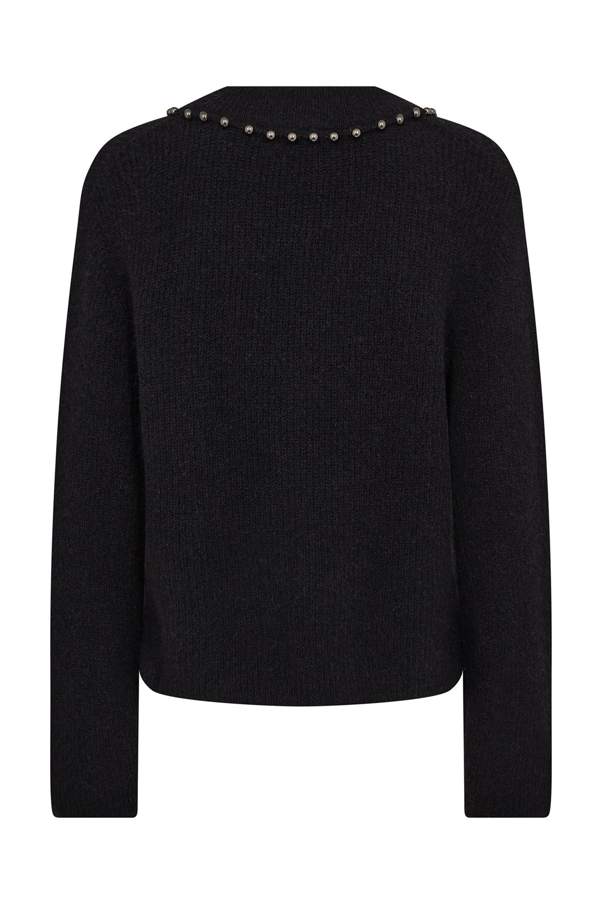 MMZora V-Neck Bead Knit Black - 176320