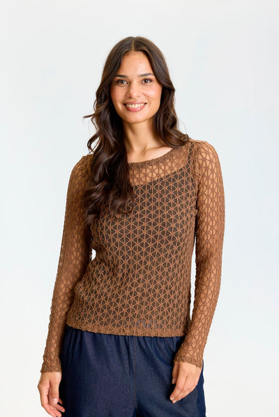 Jill t-shirt Light brown - 17284 Thumbnail