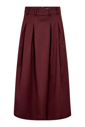 TerryCC Pleat Skirt 30005-Wine Red - 500363