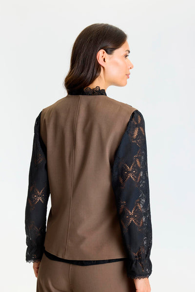 Loren vest Brown - 17271 Thumbnail