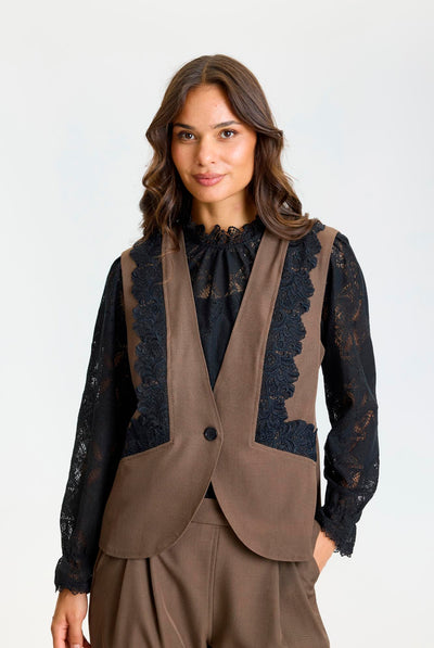 Loren vest Brown - 17271 Thumbnail