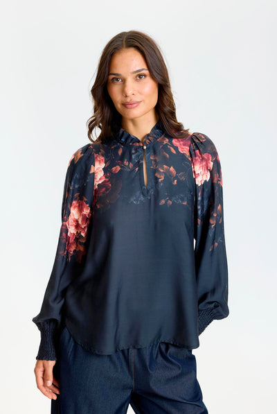 Freecia blouse DARK BLUE - 17301 Thumbnail