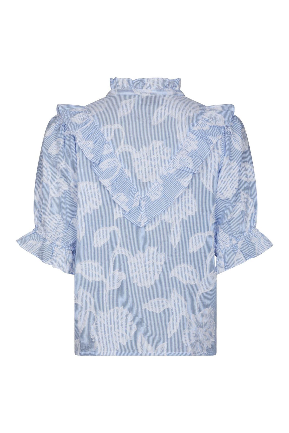 Manet Jacquard Blouse Light Blue - 168480