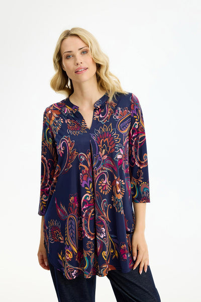 Maracollina tunic 3/4 sleeves Multicolour - 17252 Thumbnail