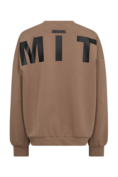 Maxi Split Logo Sweat WALNUT - HL10413 Thumbnail