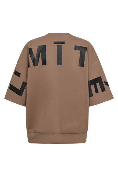 Maxi Split Ss Logo Sweat WALNUT - HL10461 Thumbnail