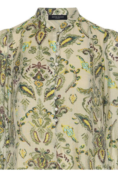 DuscleBBVivan dress Multi Green Print - BBW4991 Thumbnail