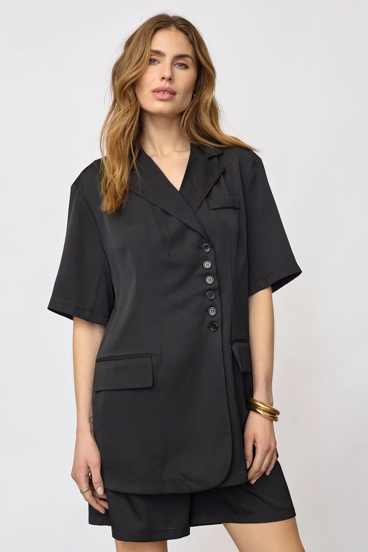 MeiCC SS Blazer 96-Black - 40048