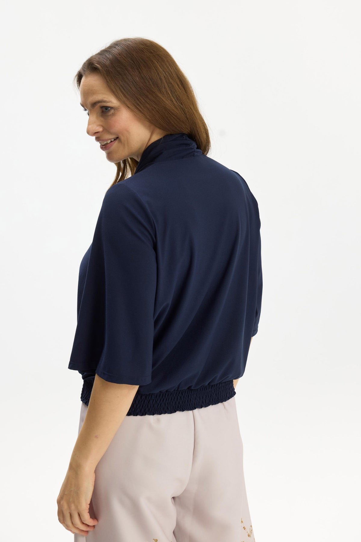 Meline blouse 3/4 sleeves Navy - 17114