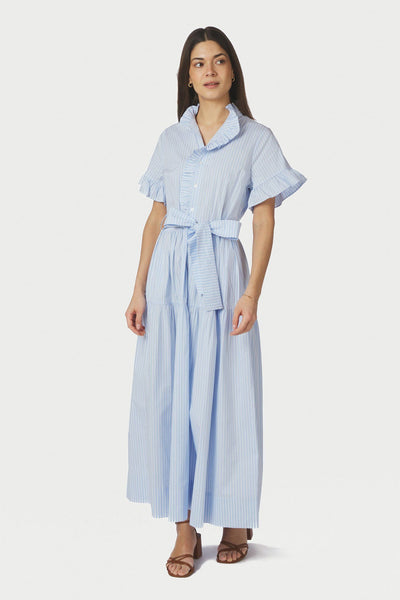Nellie Soft Stripe Dress Light Blue - 168230 Thumbnail