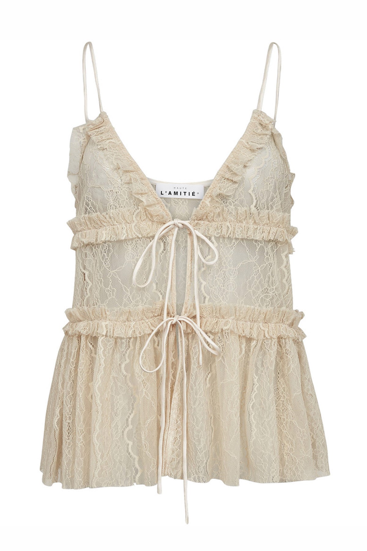 New Lace Tie Top Seashell - HL10538