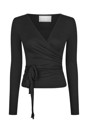 Nia Jersey Wrap Black - 165501