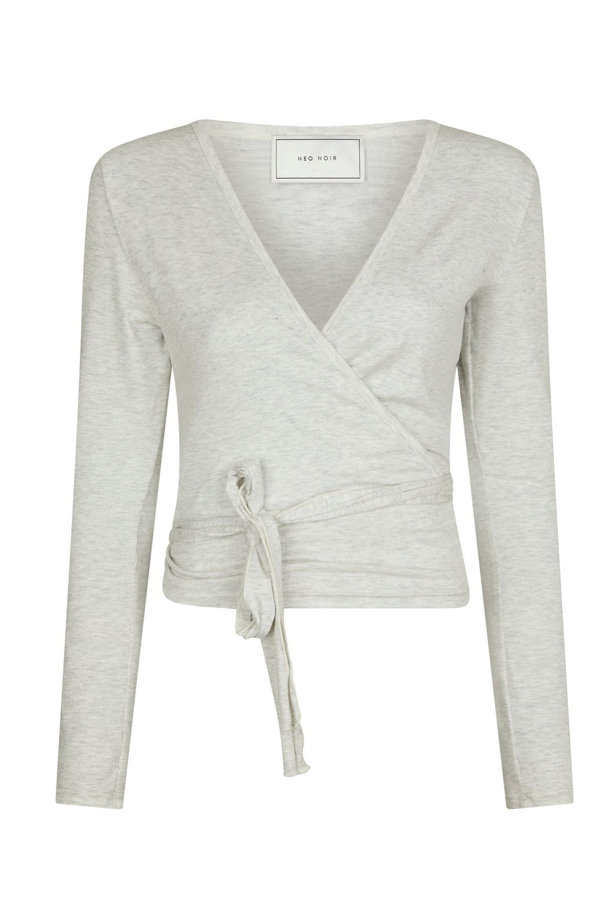 Nia Jersey Wrap Light Grey Melange - 165501