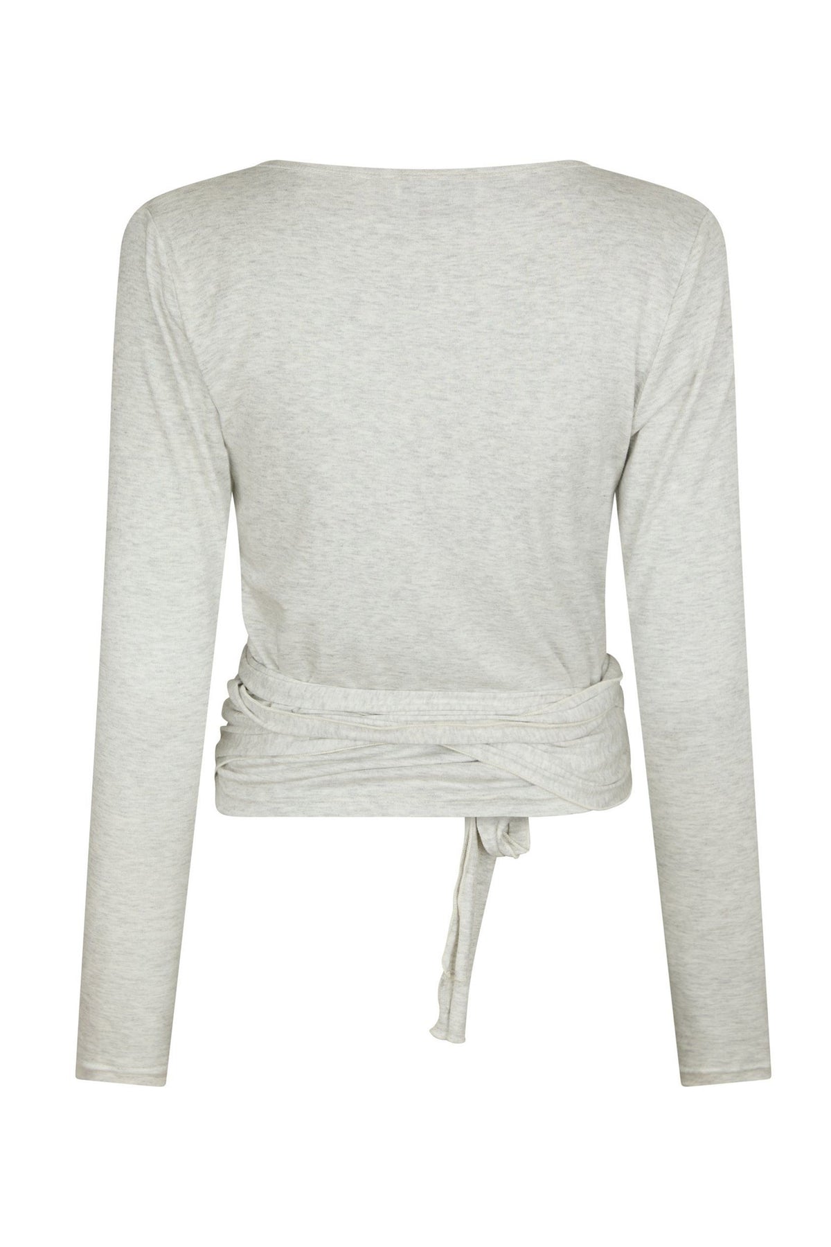 Nia Jersey Wrap Light Grey Melange - 165501