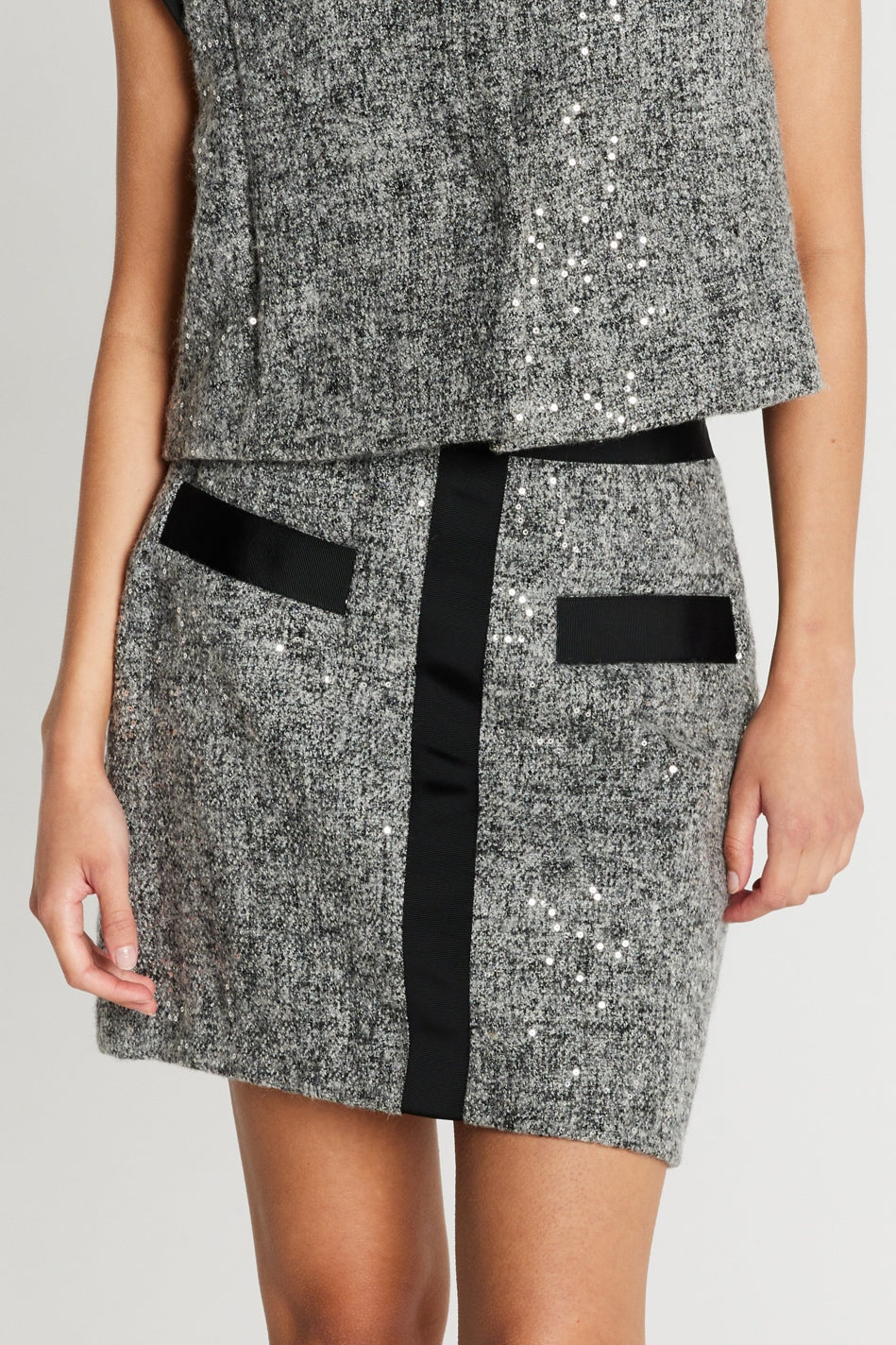 RhytisBBJoanina skirt Grey Melange - BBW5142