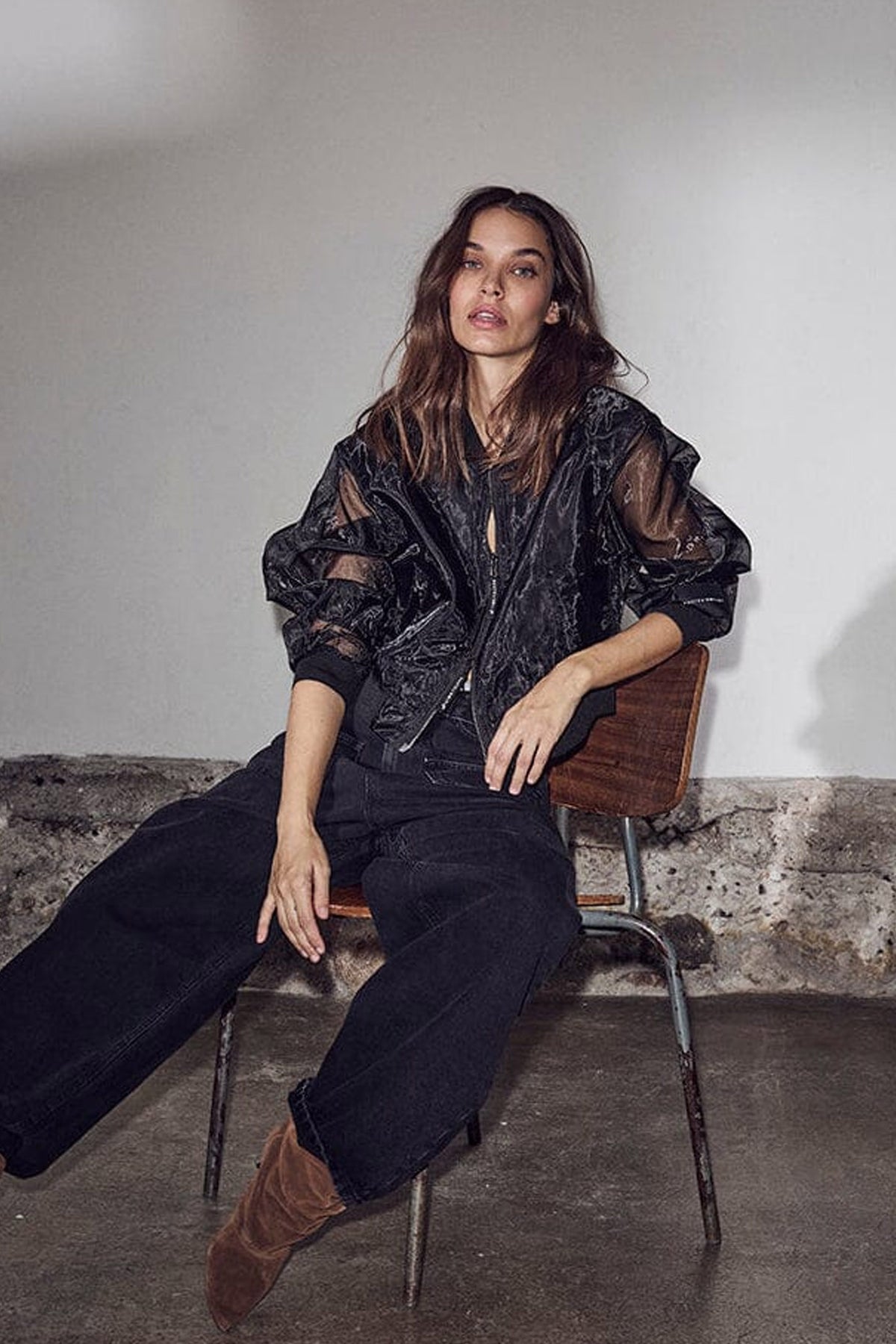Organza Bomber Black - HL10660