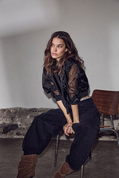 Organza Bomber Black - HL10660 Thumbnail