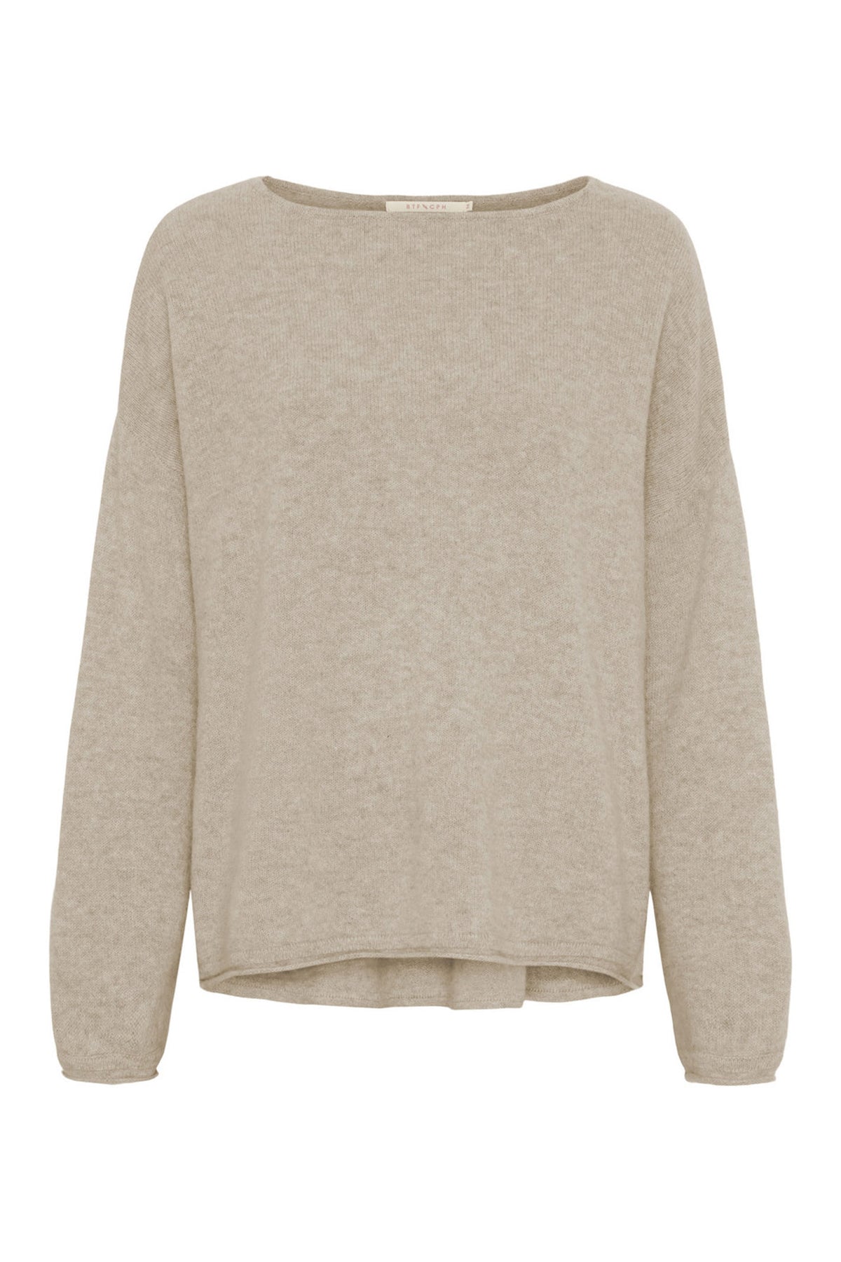 Oversized Pure Cashmere Blouse BEIGE MELANGE - 500082