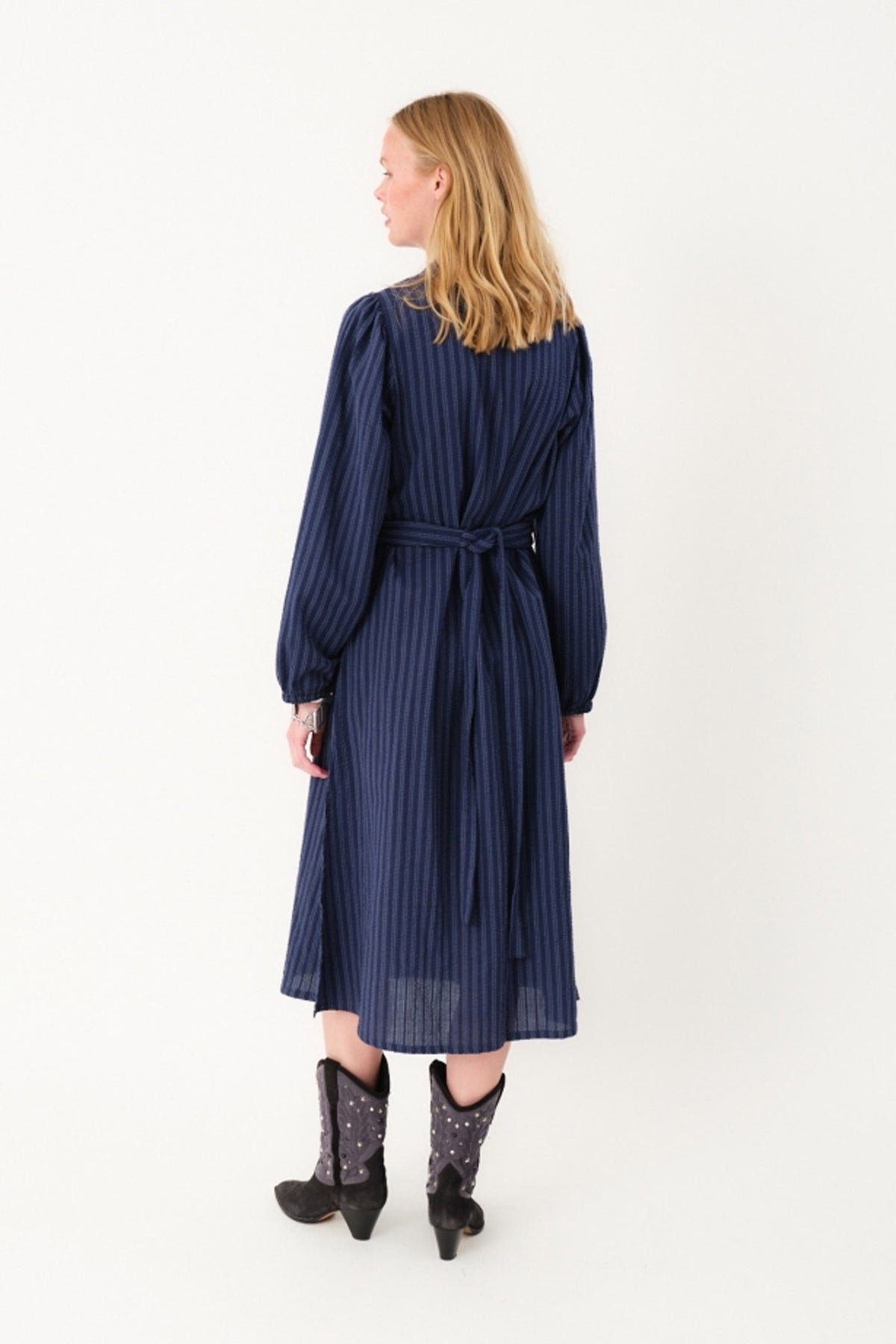 ParisLL Midi Dress LS 80 Stripe - 25442-3025
