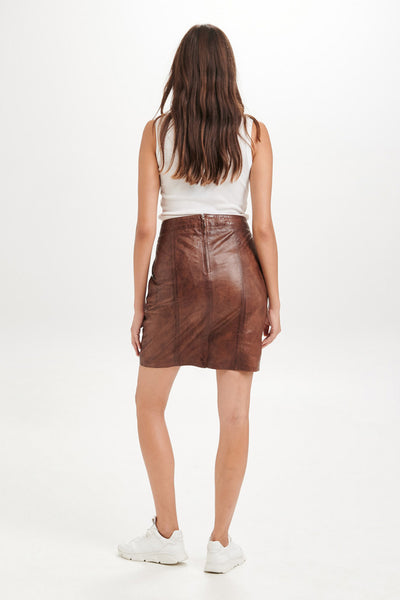 Pencil Skirt with Pockets Carob Brown - 100102 Thumbnail