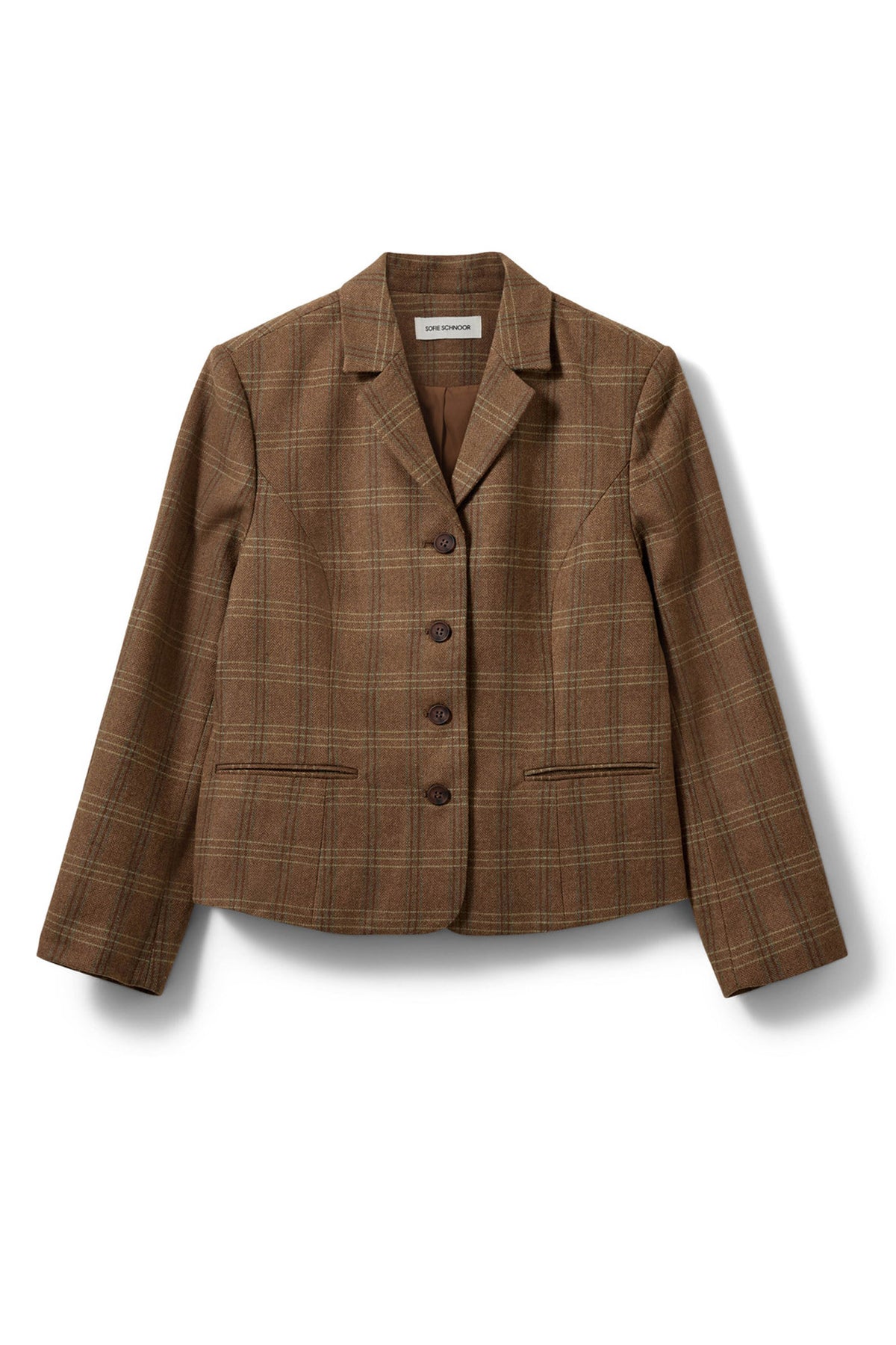 Poppysw Checked Fitted Blazer Maple Brown Check - S263210