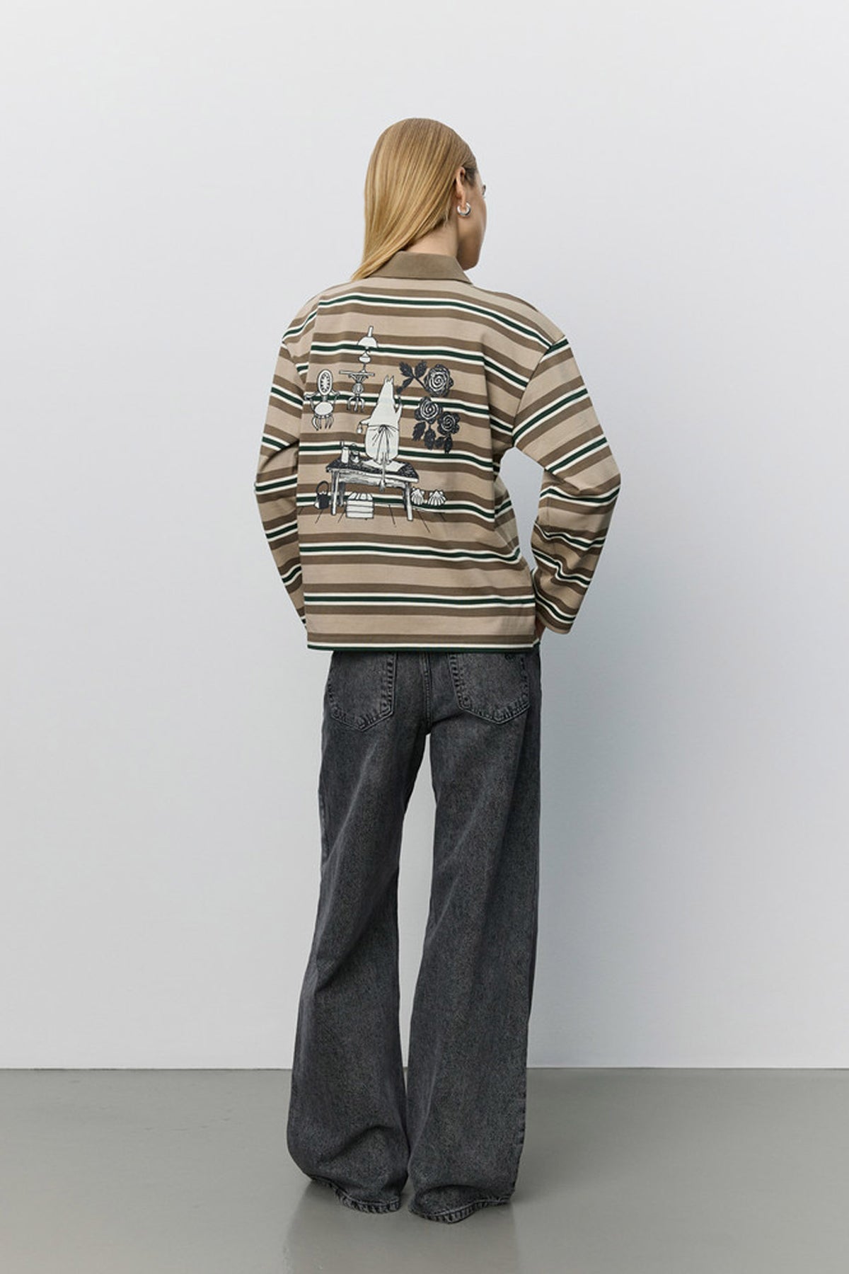 Priasw Moomin Long Sleeve Polo Brown Striped - S263105